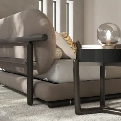 Comodino Cecil in legno nero*CPRN Homood