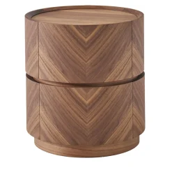 Comodino Haribo in Noce Canaletto con Due Cassetti*Modesign Outlet