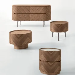 Comodino Haribo in Noce Canaletto con Piano in Ceramica Calacatta #2*Modesign Online