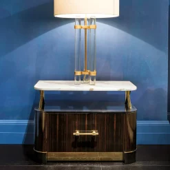 Comodino in ebano e calacatta*Provasi Clearance