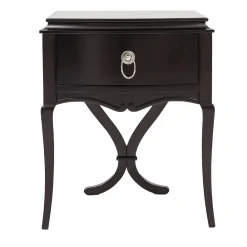 Comodino in legno di ciliegio nero con cassetto*LCI_DECORA Online