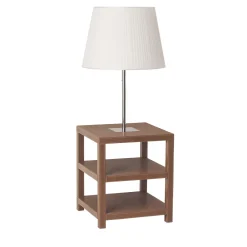 Comodino in pelle con lampada di Michele Bonan*Chelini Sale