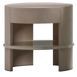 Comodino in pelle marrone*CPRN Homood Best