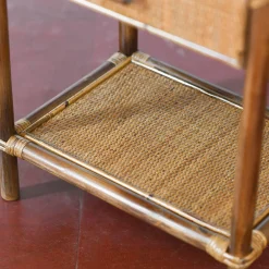 Comodino in Vimini e Bambù con 1 Cassetto*Molto Collectibles Best