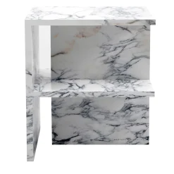 Comodino Linea in Marmo Arabescato Bianco by Martage Collection*Carrara Home Design Hot