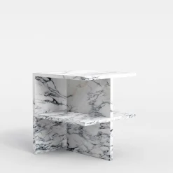 Comodino Linea in Marmo Arabescato Bianco by Martage Collection*Carrara Home Design Hot