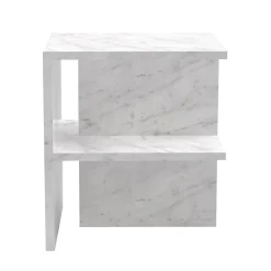 Comodino Linea in Marmo Bianco di Carrara by Martage Collection*Carrara Home Design Clearance