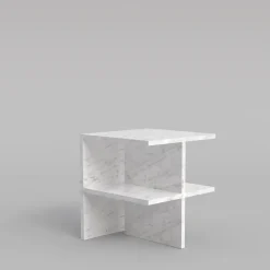 Comodino Linea in Marmo Bianco di Carrara by Martage Collection*Carrara Home Design Clearance