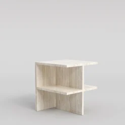 Comodino Linea in Travertino Beige by Martage Collection*Carrara Home Design Discount