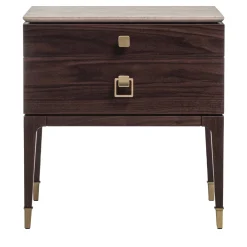 Comodino Nara marrone in legno*Galimberti Nino Discount