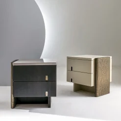 Comodino Outfit Laccato Lucido con Accenti in Bronzo*Laura Meroni Sale