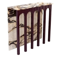 CONSOLE AD ARCO IN MARMO BRECCIA ONICIATA*CG Capelletti Outlet