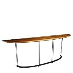 Console Aureola in legno canaletto e nero opaco*Garbarino Collections Online