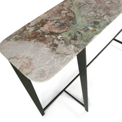 Console B191 con base verde e piano in marmo Iris Heaven*Borzalino Online