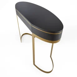 Console Diamond in legno di ardesia e metallo bronzato*Franco Bianchini Hot