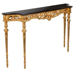 Console dorata e nera in stile Luigi XVI*CG Capelletti Clearance