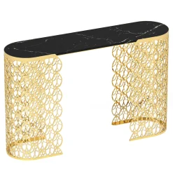 Console Fitzgerald Arabesque con piano in marmo nero*VGnewtrend