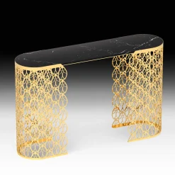 Console Fitzgerald Arabesque con piano in marmo nero*VGnewtrend