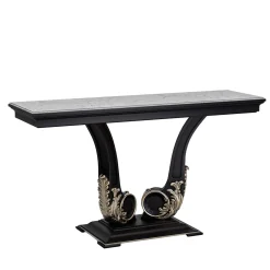 Console in legno nero con piano in marmo di Carrara della collezione Studio Privè*Guerra Vanni Best