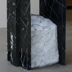 Console in marmo Marquina e Carrara bianco SSC103-4*Stone Stackers New