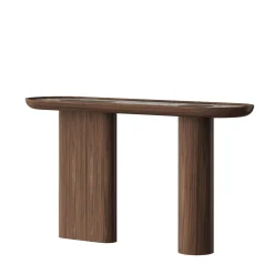 Console in noce nero Creta con top in marmo bianco Arabescato*Ultramobili Hot