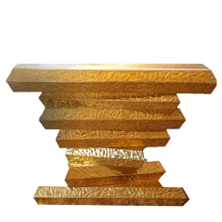 Console in ottone e marmo di Lasa*Ros Italia Interiors Sale