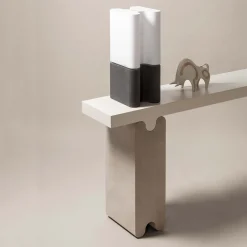 CONSOLE IN PELLE DI OSSICOCCO*Giobagnara Clearance