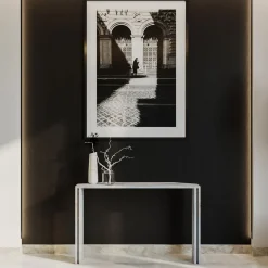 Console Innis in marmo azzurro con inserto in metallo*L'Eccesso Best