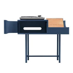 Console per giradischi VYC in MDF Blu Oltremare di Max Dalle Sasse*DLA Design Lab New