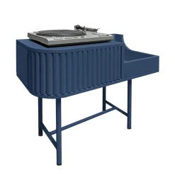 Console per giradischi VYC in MDF Blu Oltremare di Max Dalle Sasse*DLA Design Lab New