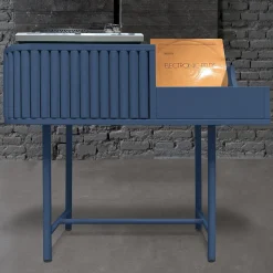 Console per giradischi VYC in MDF Blu Oltremare di Max Dalle Sasse*DLA Design Lab New