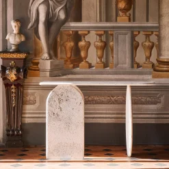 Console Roma Travertino in marmo con finitura grezza*Francesco Maria Messina Hot