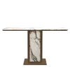 Consolle Afon con piano in marmo bianco e struttura in metallo finitura bronzo*L'Eccesso Sale