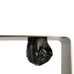 Consolle Agment in metallo con elementi in pietra ossidiana di CTRLZAK*JCP Universe Discount