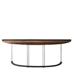 Consolle Aureola in legno di ebano canaletto e nero opaco*Garbarino Collections Best