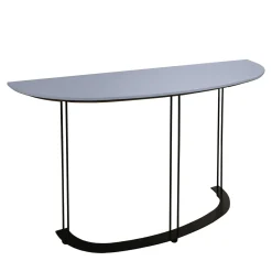 Consolle Aureola laccata blu chiaro e nera opaca*Garbarino Collections