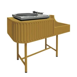 Consolle giradischi giallo miele VYC in MDF di Max Dalle Sasse*DLA Design Lab Clearance