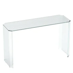 Consolle Jean Michel in vetro trasparente e motivo a triangolo*Esadesign Outlet