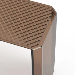 Consolle Jean Michel in vetro bronzo e motivo a diamante*Esadesign Hot