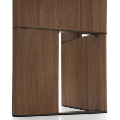 Consolle Tetris con piano in marmo e gambe in legno di noce canaletto*Morica Design Discount