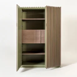 Credenza Bars in listelli di legno massello naturale*Emmemobili Online