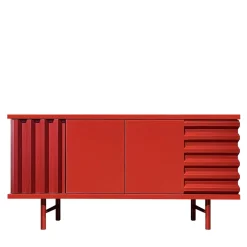 Credenza B-Side rosso fuoco a 2 ante in MDF*DLA Design Lab Outlet