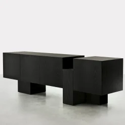 Credenza Dolmen in frassino nero di Dainelli Studio*Somaschini Discount