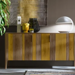 Credenza Domino giallo e olmo*Modesign New