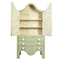 Credenza Ferrovia Verde con Decorazione Magnolia*Porte Italia Best