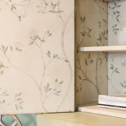 Credenza Ferrovia Verde con Decorazione Magnolia*Porte Italia Best