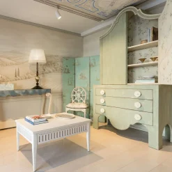 Credenza Ferrovia Verde con Decorazione Magnolia*Porte Italia Best