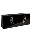 Credenza Fluxus con piano in marmo nero Aziz*Sicis