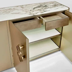 Credenza Fluxus con piano in marmo oro Calacatta*Sicis Discount