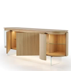Credenza in legno di quercia beige Soffio*Modesign
